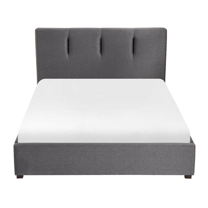 Aitana Textured California King Platform Bed in Graphite