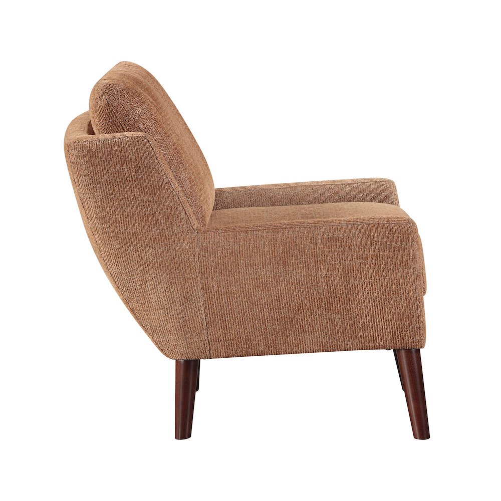 Ellie Chenille Accent Chair in Orange