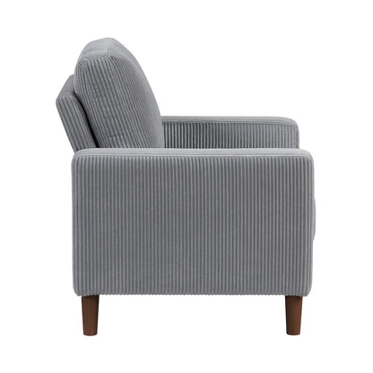 Crandall Corduroy Chair in Gray