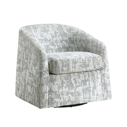 Dalton Jacquard Swivel Chair in Green