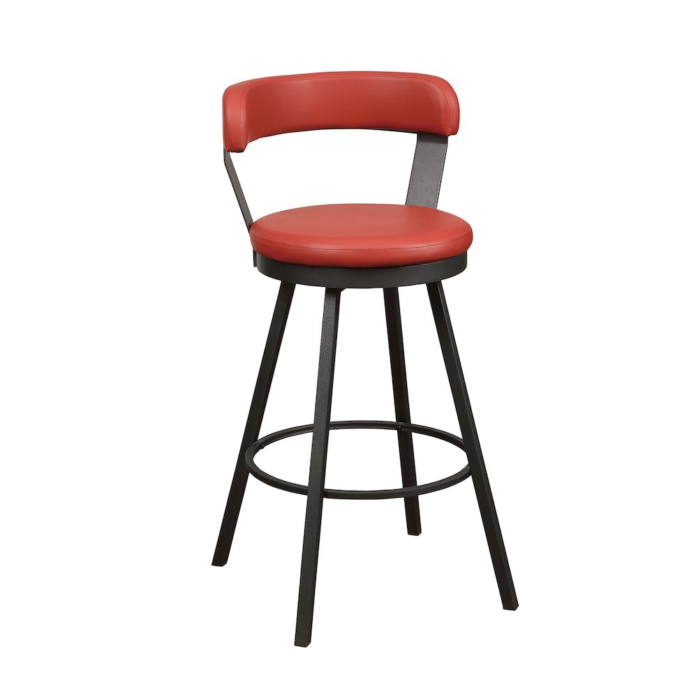 Appert Metal Swivel Pub Height Chair,  set of 2 in Red