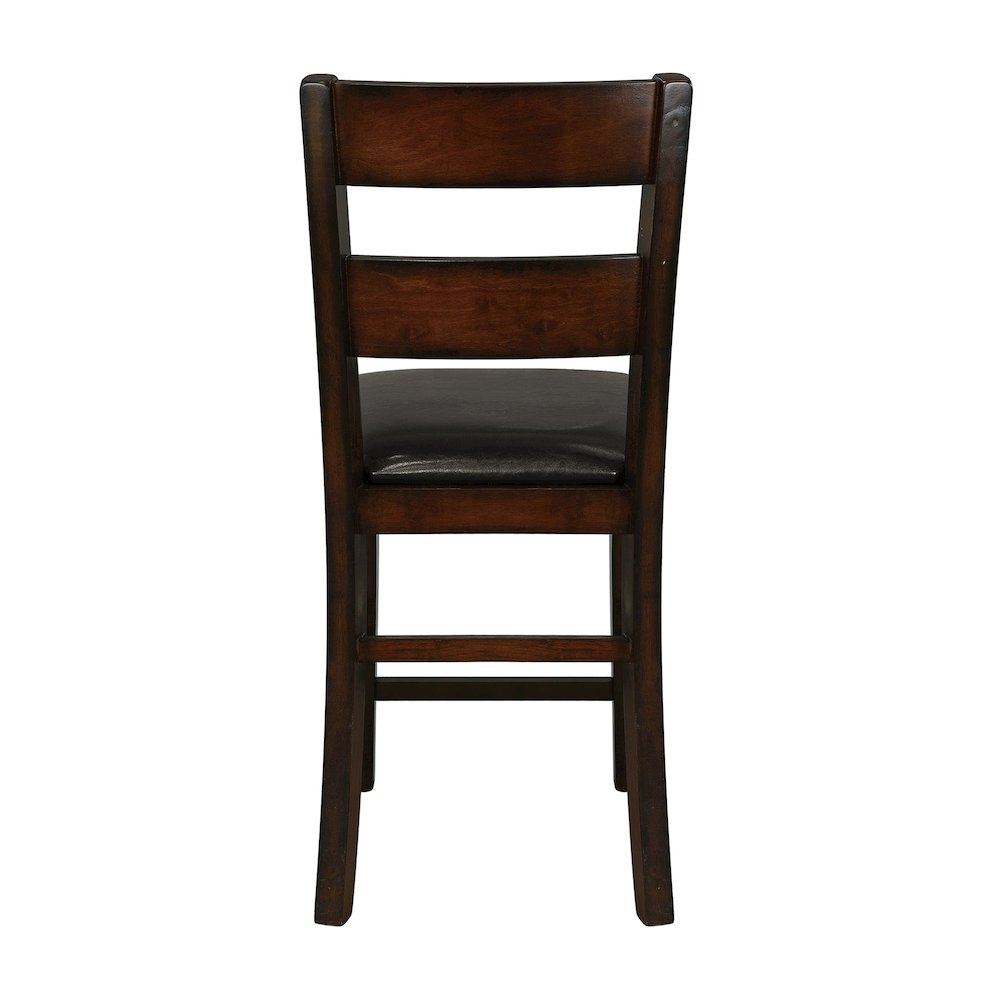 Mantello Wood Counter Height Dining Chair, set of 2 in Dark brown
