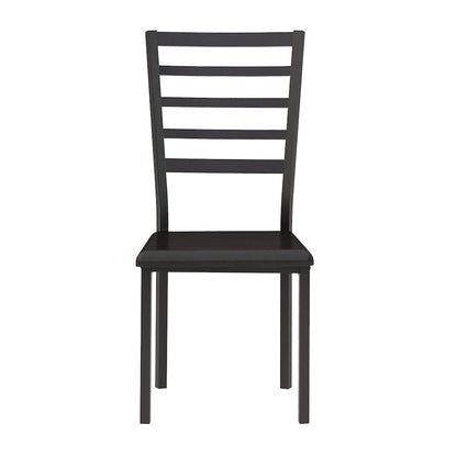 Madigan Metal Writing Desk with Chair in Black