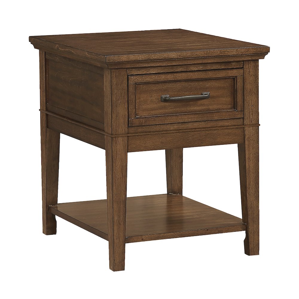 Whitley Asian Hardwood End Table in Brown