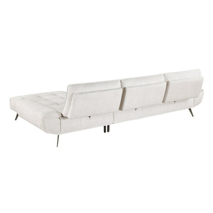 Dominic Chenille 2-Piece Sectional with Right Chaise in Beige