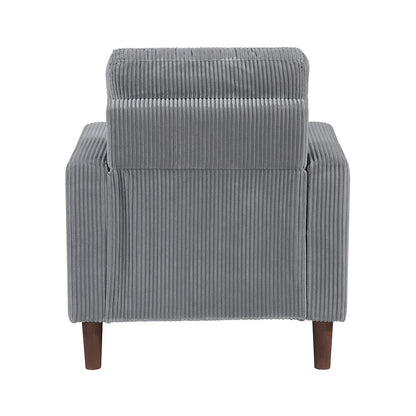 Crandall Corduroy Chair in Gray