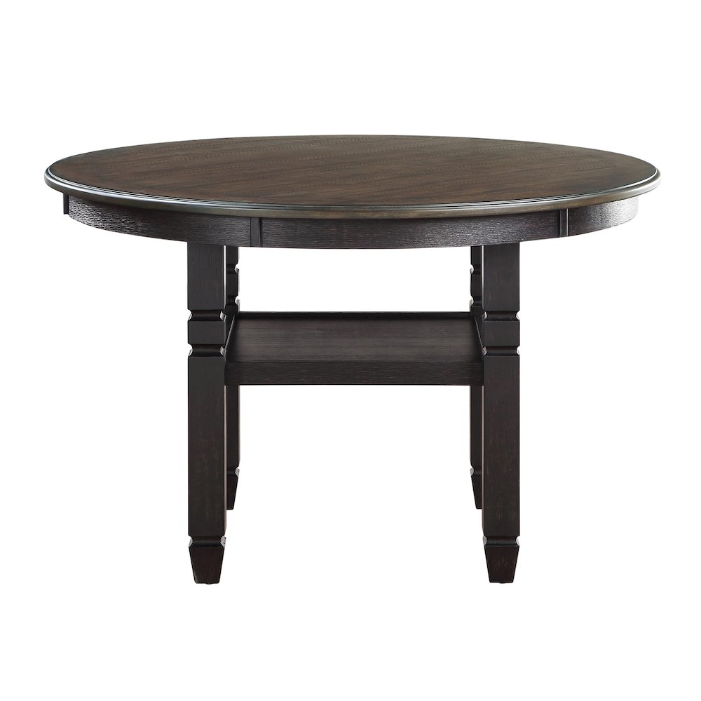 Asher Wood Dining Room Table in Brown and Black Finish
