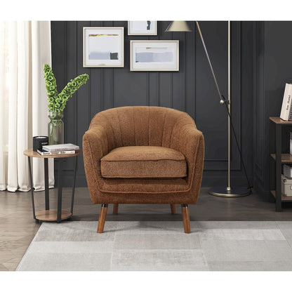 Cutler Textured Accent Chair in Rust