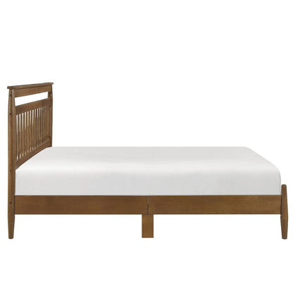 Arlo Asian Hardwood Queen Platform Bed in Chestnut