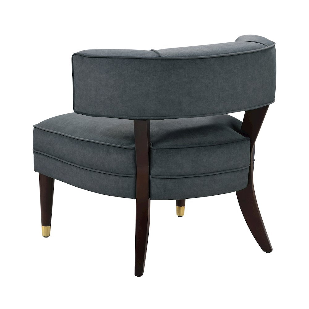 Wilson Velvet Accent Chair in Dark Gray