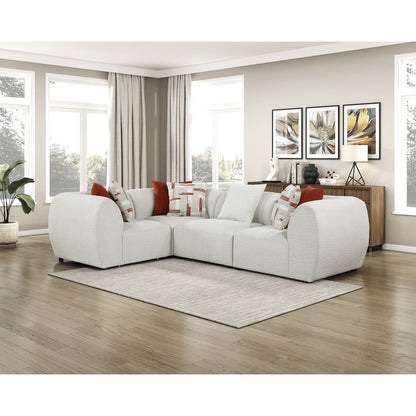 Franz Chenille 4-Piece Modular Sectional in Beige