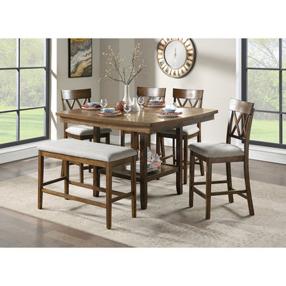 Balin Textured Counter Height Dining Chair, set of 2 in Gray