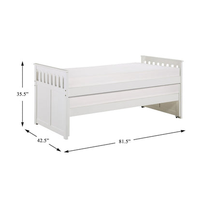 Galen Pine Twin/Twin Bed in White