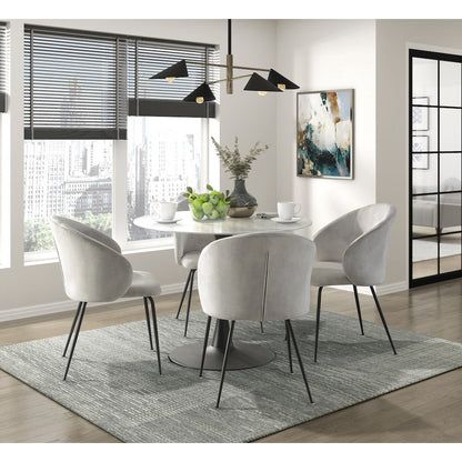 Cosimo Velvet Dining Room Side Chair, set of 2 in Beige