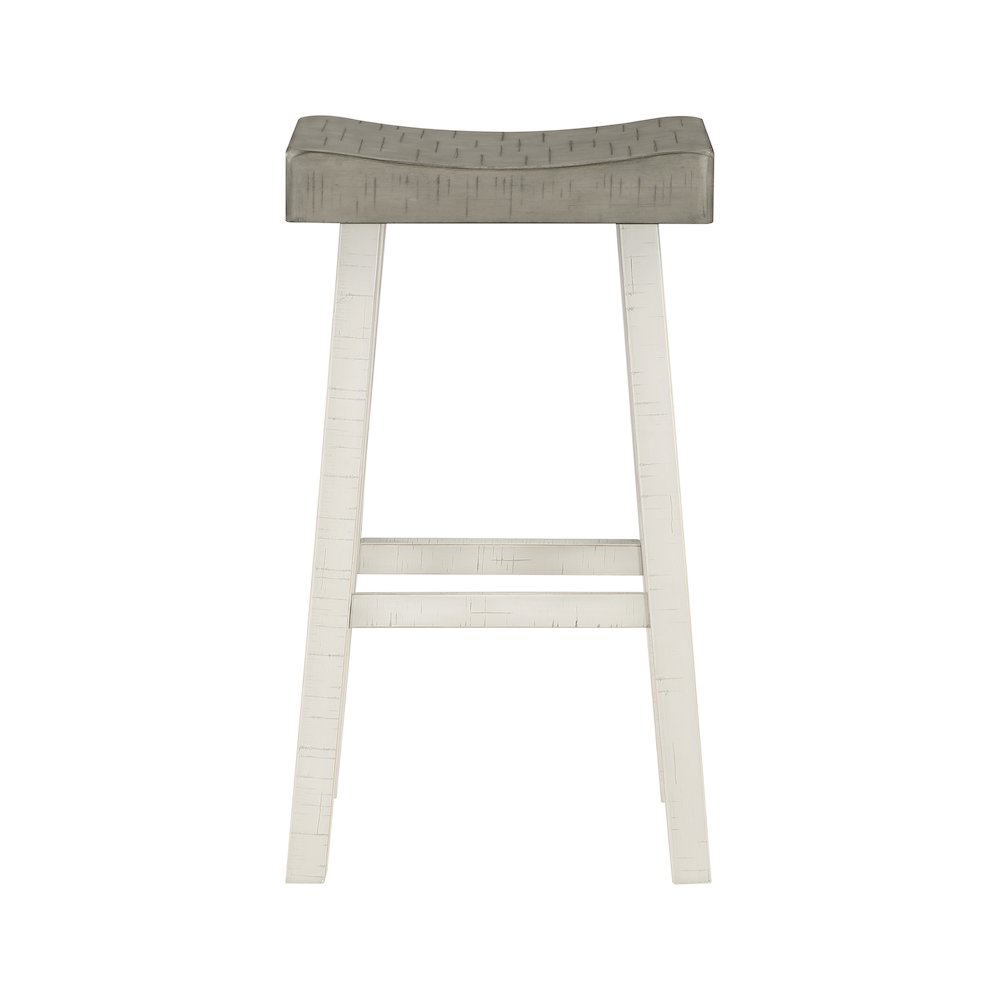 Caspian Solid Wood Pub Height Set (set of 4) in White and Coffee