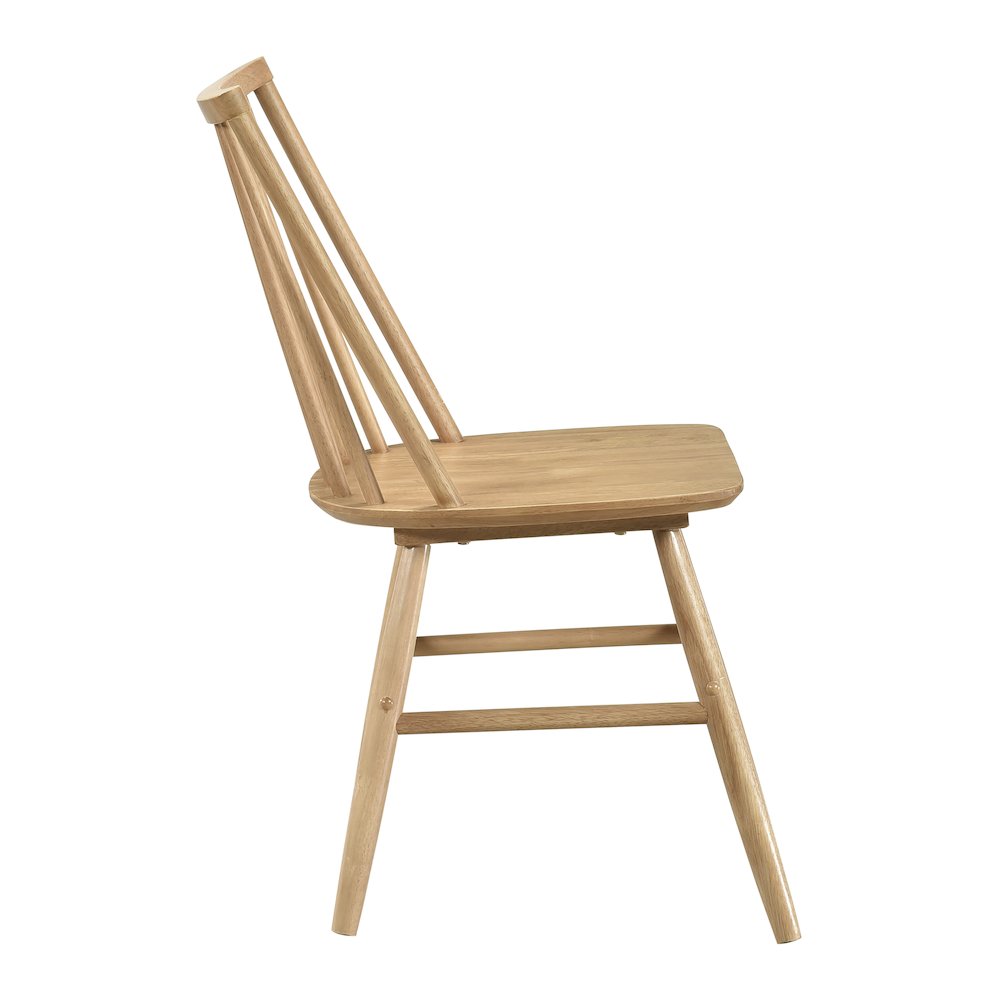 Pratter Wood Dining Room Side Chair, set of 2 in Natural Oak Finish