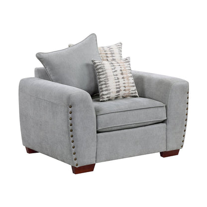 Hume Chenille Chair in Gray