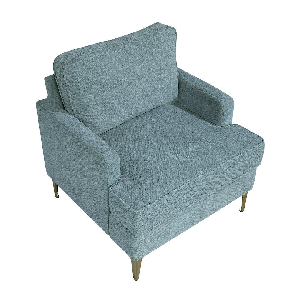 Colette Chenille Accent Chair in Peacock