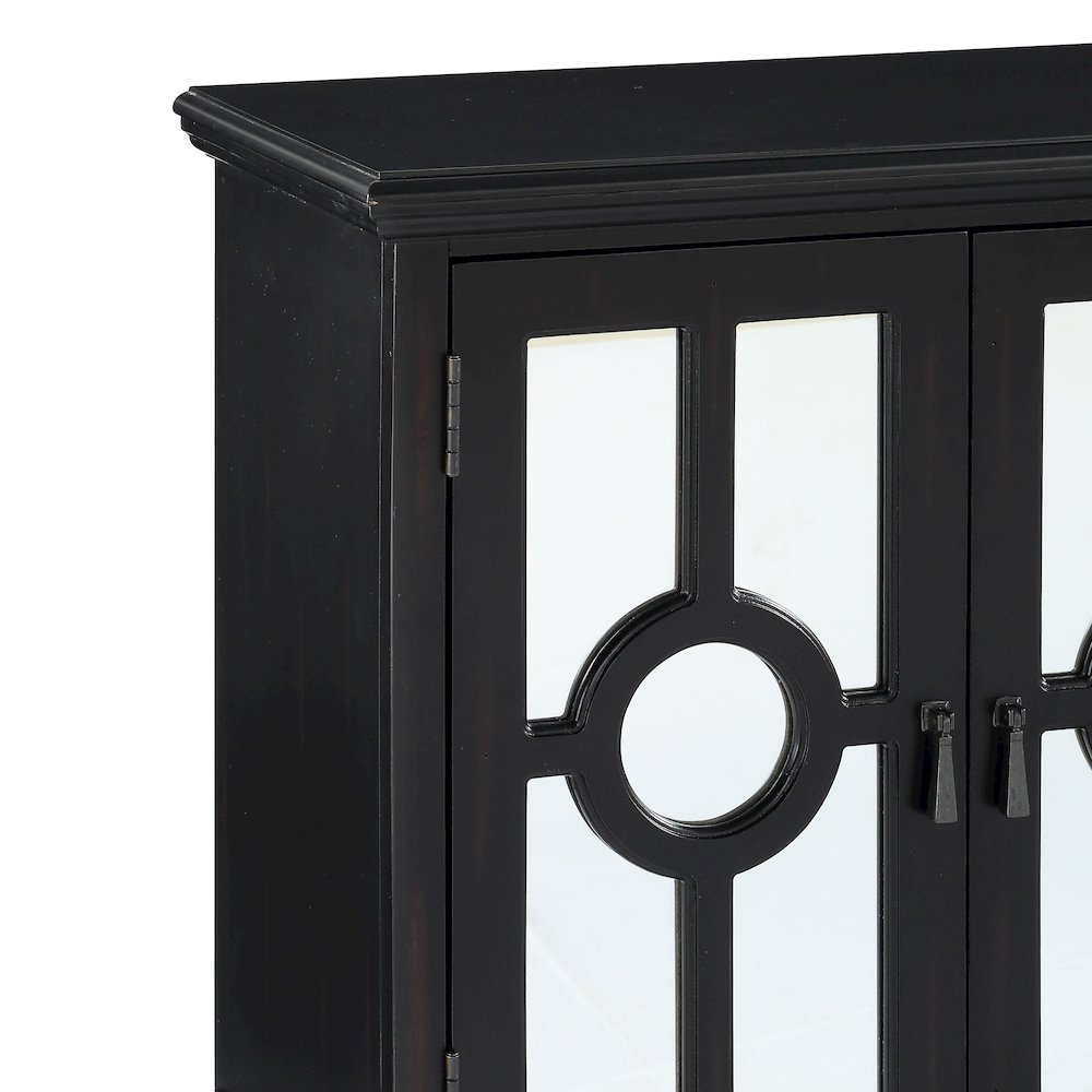 Poppy Asian Hardwood Accent Chest in Antique Black