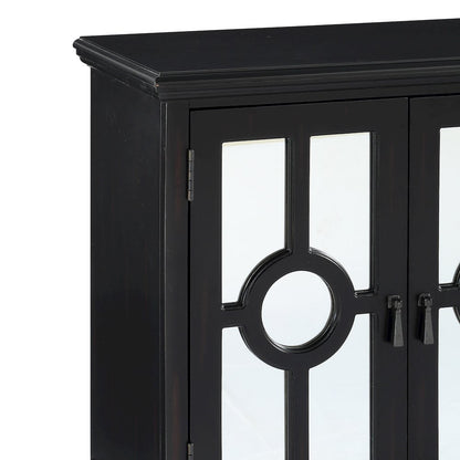 Poppy Asian Hardwood Accent Chest in Antique Black