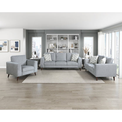 Broadway Chenille Sofa in Blue-Gray