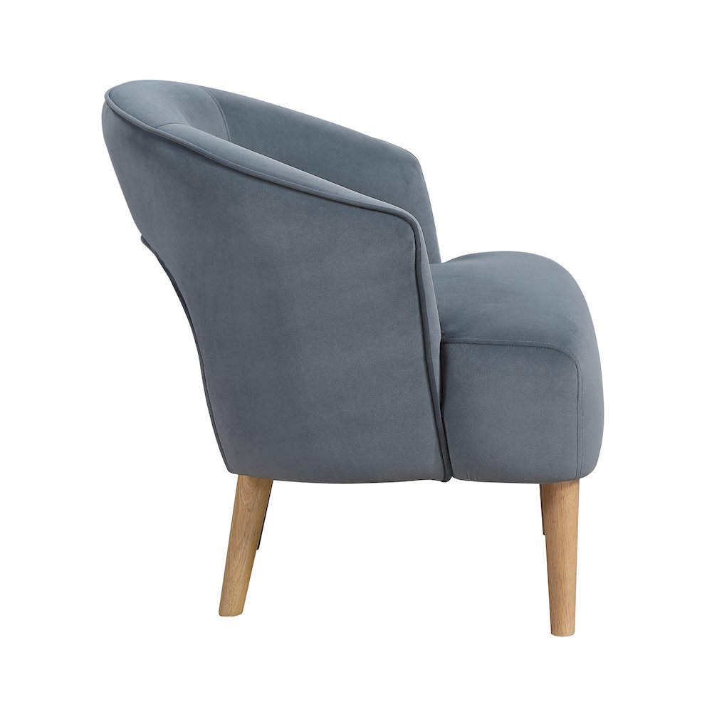 Dorset Velvet Accent Chair in Dark Gray