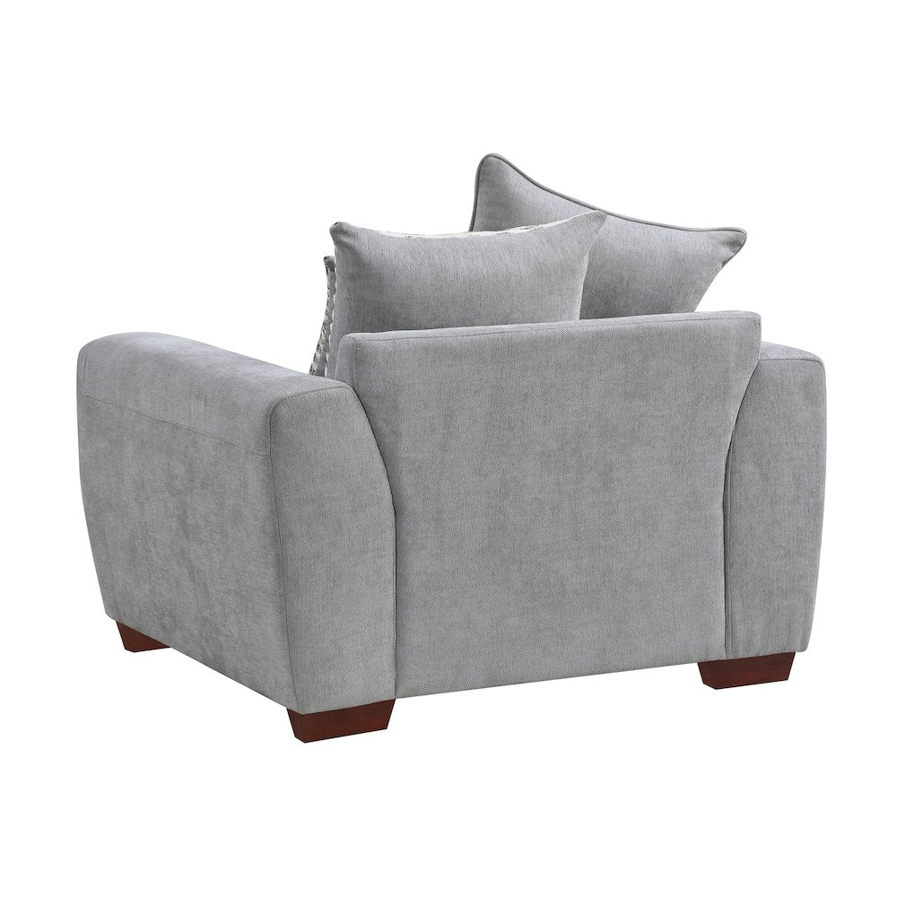 Hume Chenille Chair in Gray