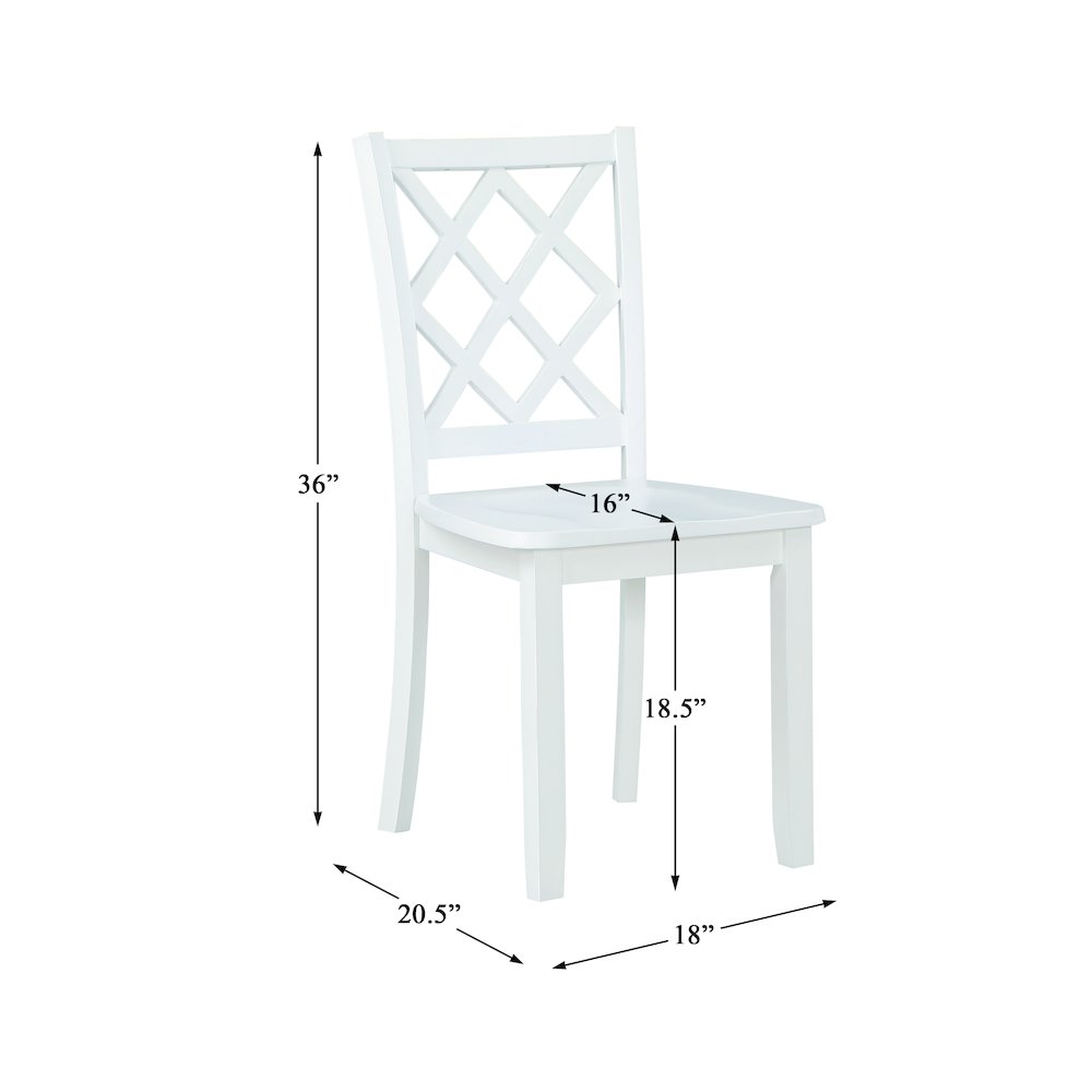 Astoria Wood Veneer Dining Room Set (set of 5) in White