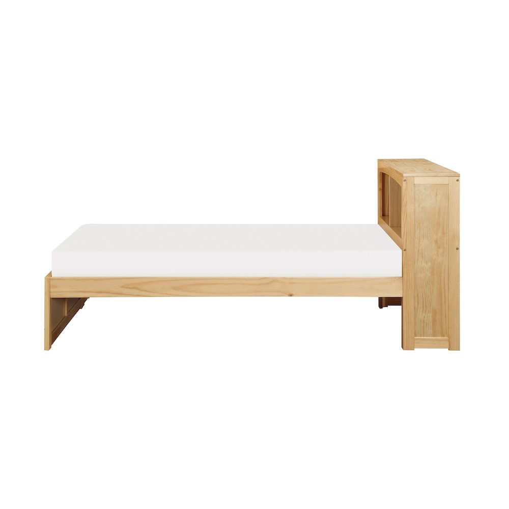 Bartly Pine Twin Bookcase Bed in Natural Pine