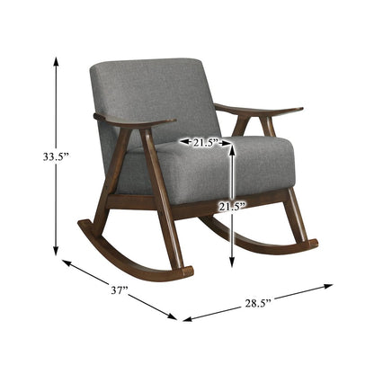 Waithe Textured Rocking Chair in Gray