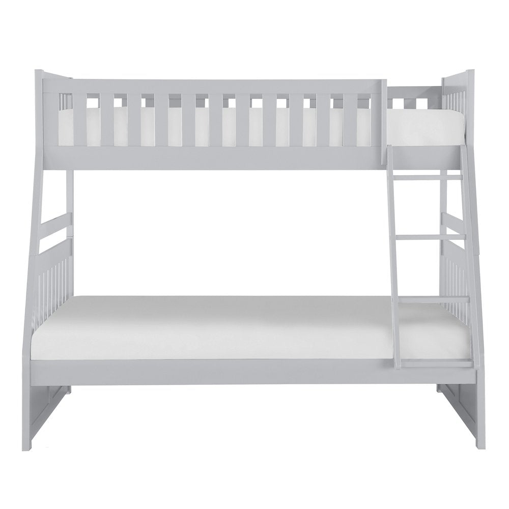 Orion Pine Twin Over Full Bunk Bed in Gray