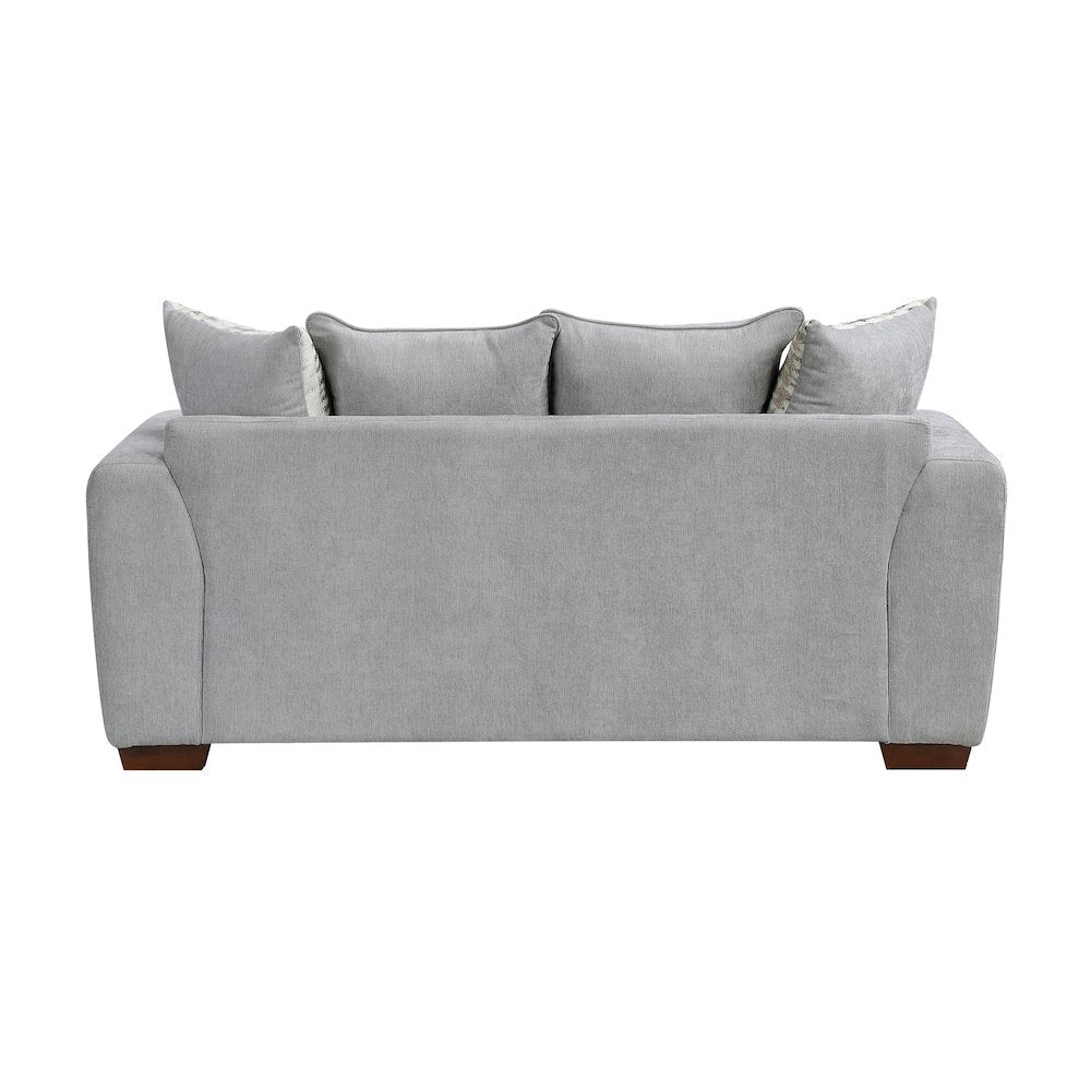 Hume Chenille Love Seat in Gray
