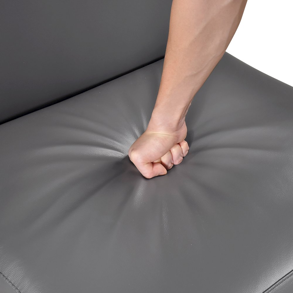 Houghton Leather Accent Chair in Dark Gray
