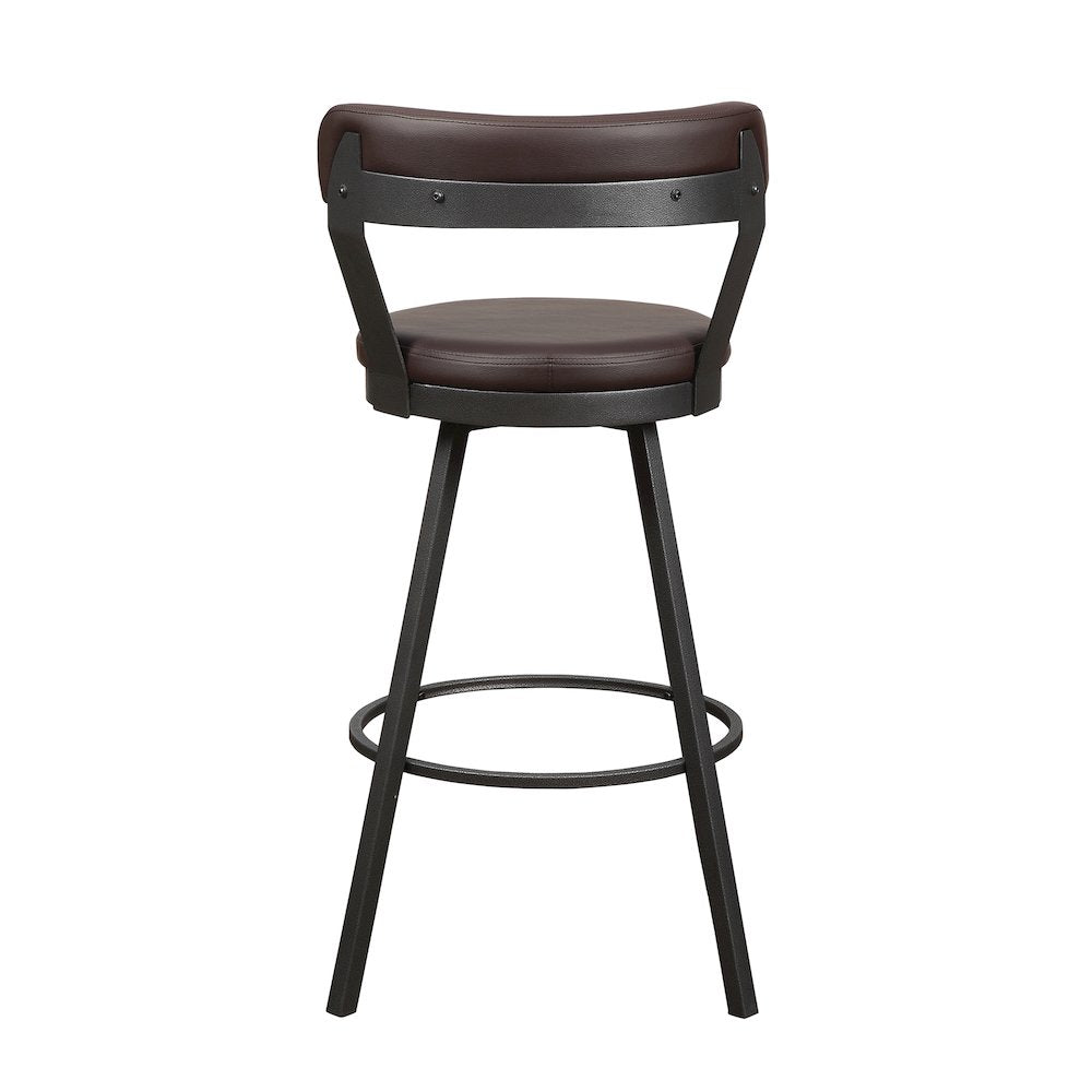 Appert Metal Swivel Pub Height Chair,  set of 2 in Brown