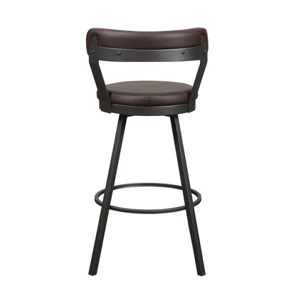 Appert Metal Swivel Pub Height Chair,  set of 2 in Brown