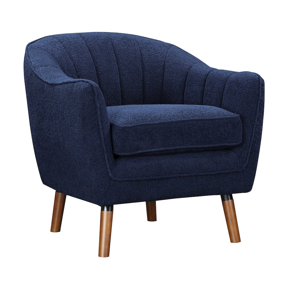 Cutler Textured Accent Chair in Blue