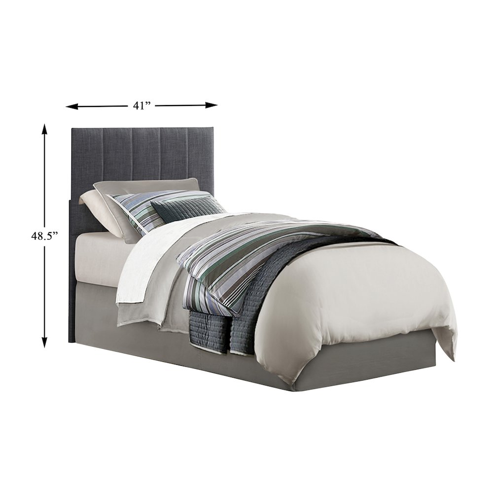 Potrero Fabric Twin Upholstery Panel Headboard in Gray