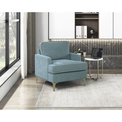 Colette Chenille Accent Chair in Peacock
