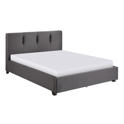 Aitana Textured California King Platform Bed in Graphite