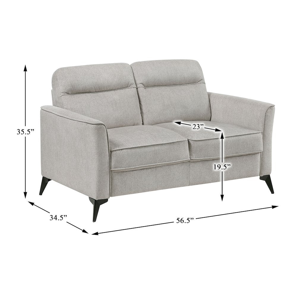 Tellot Microfiber Love Seat in Tan