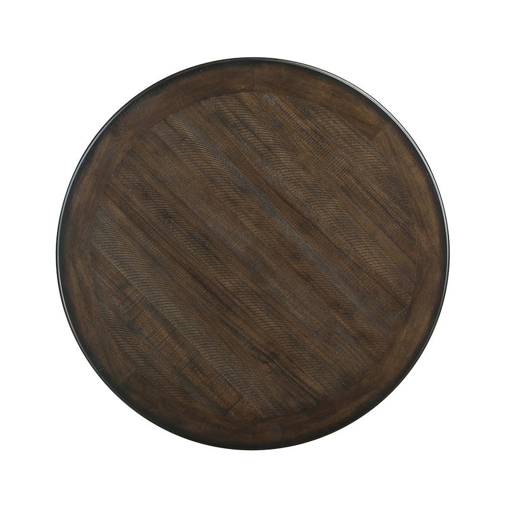 Asher Wood Counter Height Table in Brown and Antique White Finish