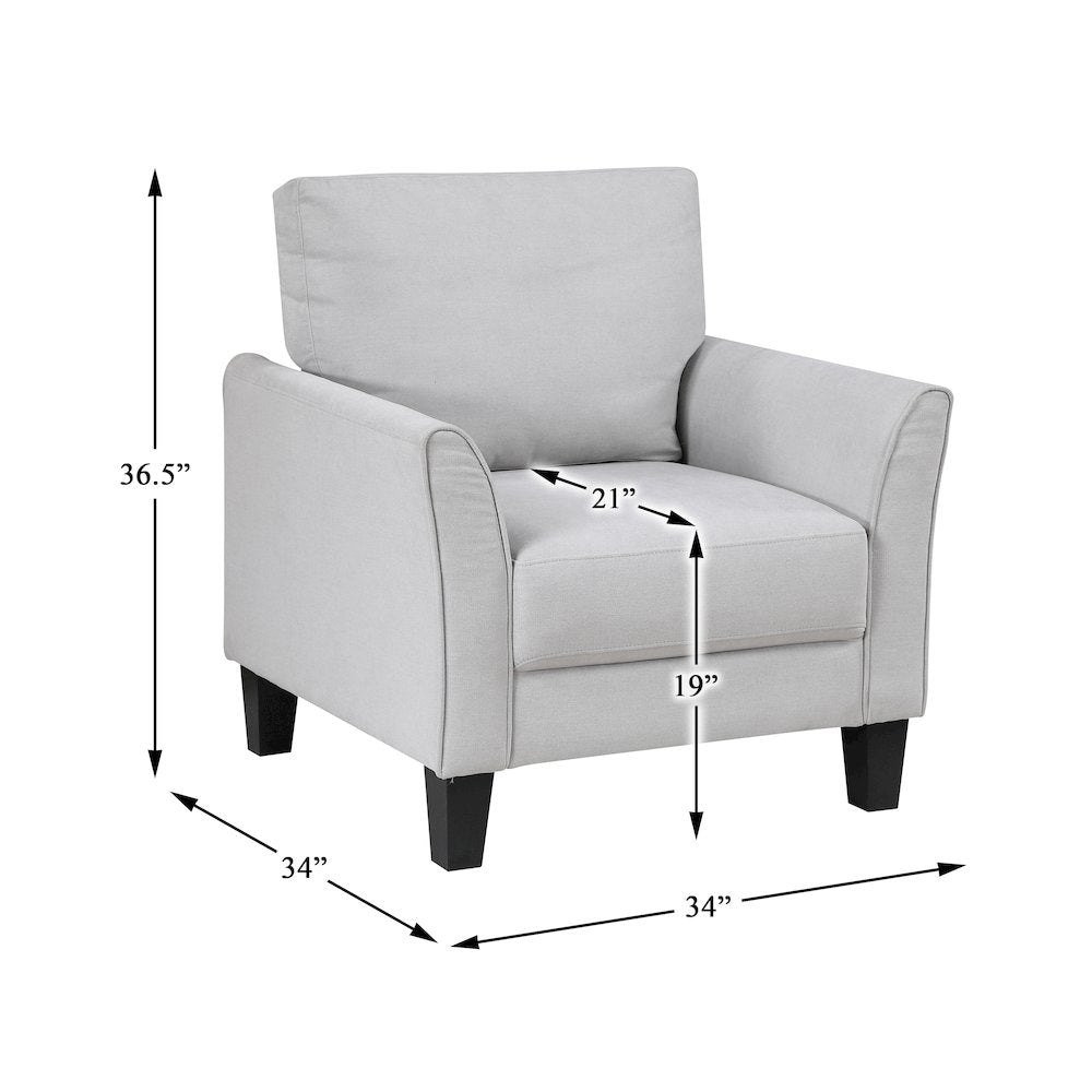 Aliana Textured Chair in Gray