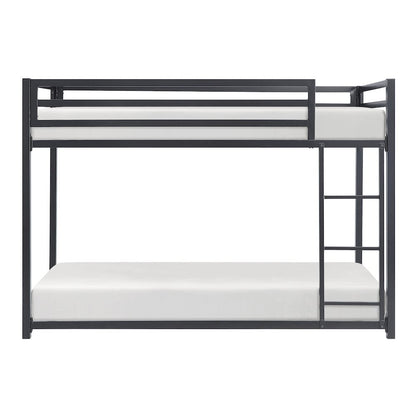 Jovie Metal Twin Over Twin Metal Bunk Bed in Black