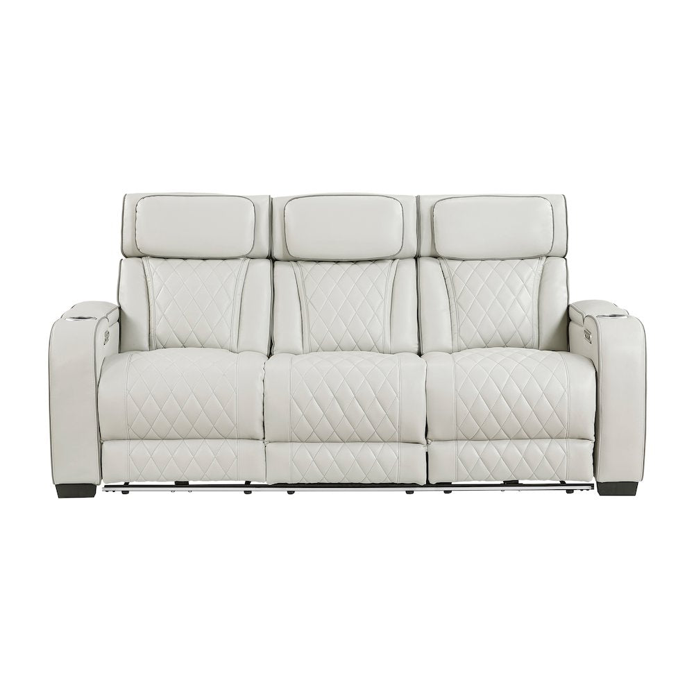 Fairway Faux Leather 2pc Set: Sofa, Loveseat in Taupe