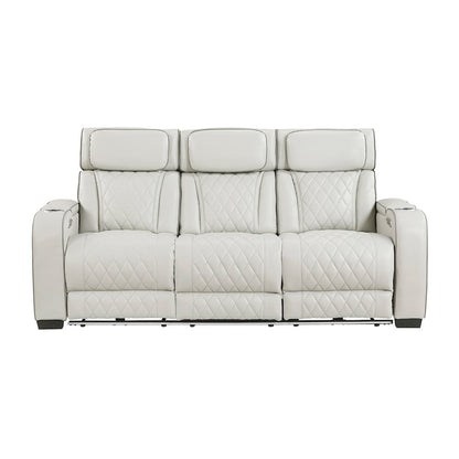 Fairway Faux Leather 2pc Set: Sofa, Loveseat in Taupe