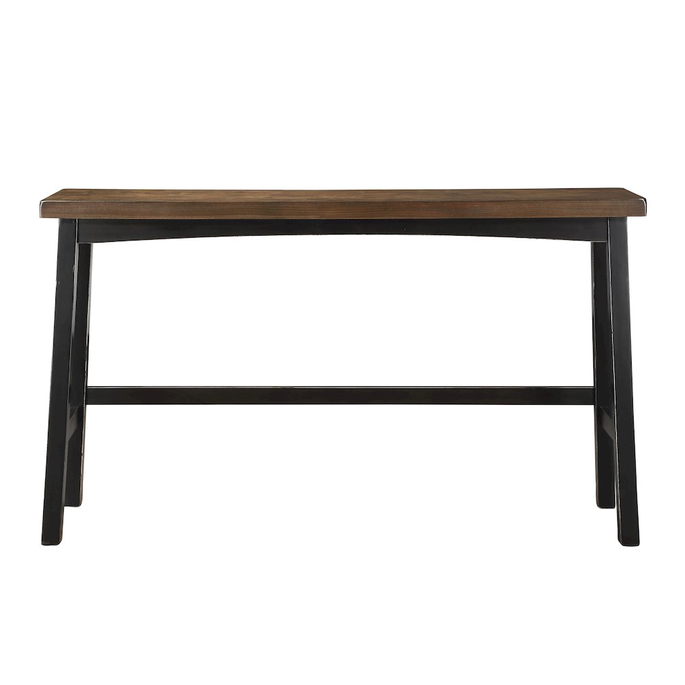 Caspian Solid Wood Pub Height Set (set of 4) in Black and Brown