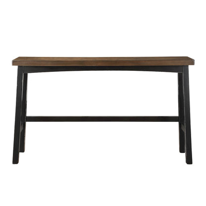 Caspian Solid Wood Pub Height Set (set of 4) in Black and Brown