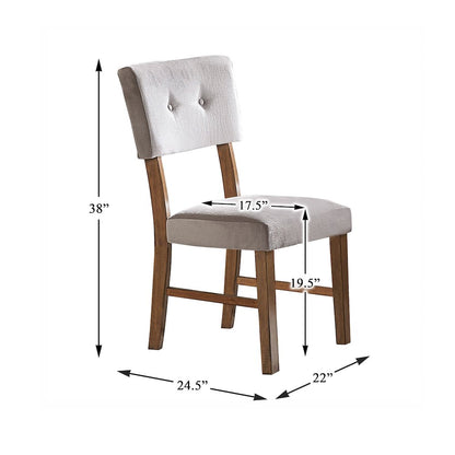 Edam Wood Dining Room Side Chair, set of 2 in Gray