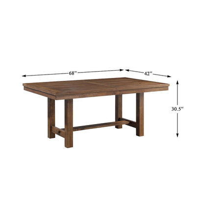 Bonner Wood Veneer Dining Room Table in Brown