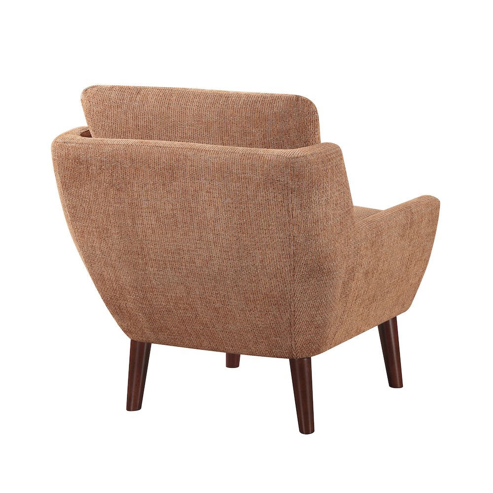 Ellie Chenille Accent Chair in Orange